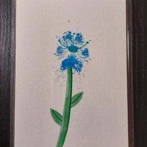 Harvey Pawprint Blue Flower Paintings